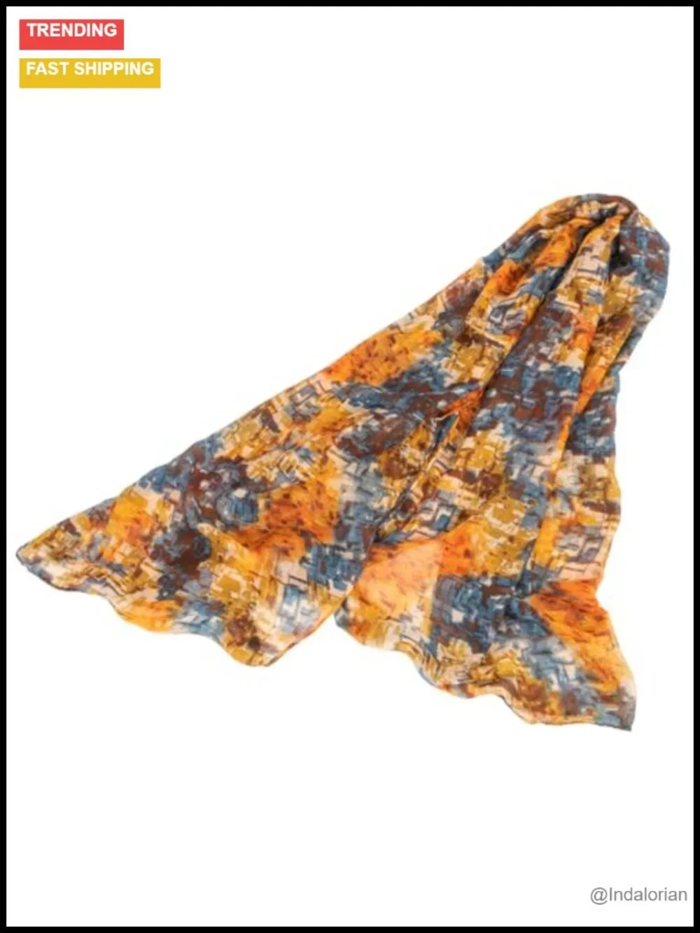 Lightweight Cotton Floral Print Shawl Wrap Scarf for Women